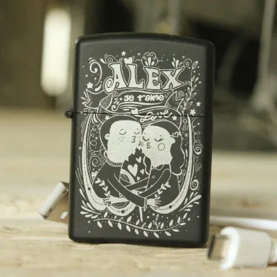 Briquet USB gravé à son Nom.